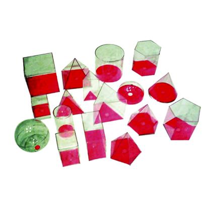 3D Geo Solids 17 Shape (Red)