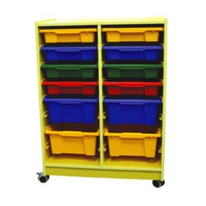 Wood Cabinet with 12 Containers
